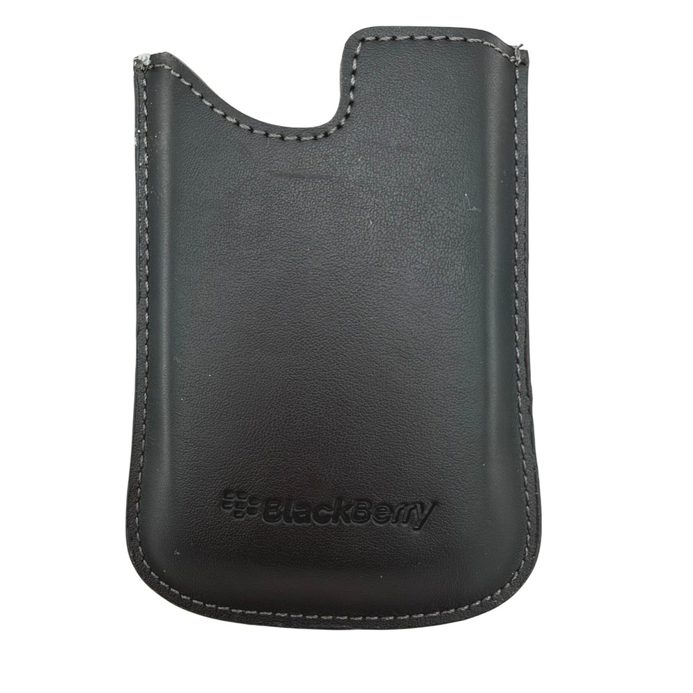 BlackBerry Black Leather Swivel Belt Clip Holster Pouch Sleeve Case Vintage Tech